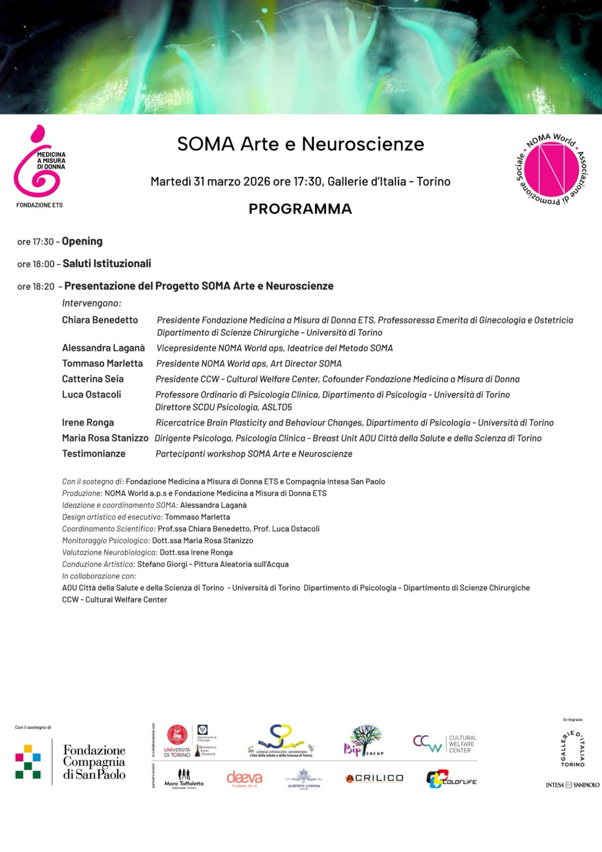 Locandina SOMA arte e neuroscienze
